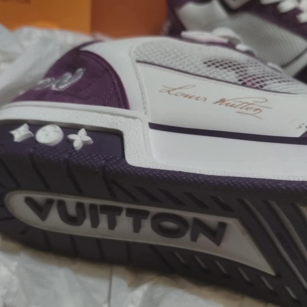 Louis Vuitton Purple and White Sneakers - Picture 5 of 6